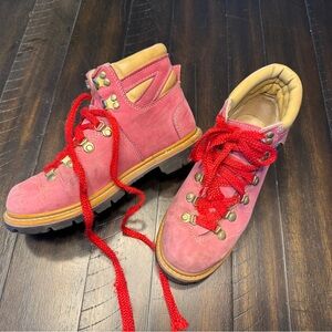 Vintage “waffle stompers” purple boots.